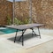 Armen Living Koala Outdoor Patio Dark Eucalyptus Wood and Metal Rectangle Dining Table 840254332317 - alternate 3